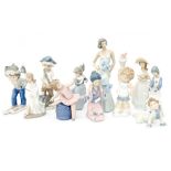 Lladro porcelain figures,