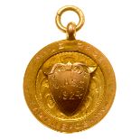 Racing Medal: A 9ct gold inscribed medal 'Mile Race, U.A.S.C. 1924' awarded to 'Capt. J.