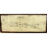 Signal box diagram, Little Eaton Junction, 1902, Midland Railway, original,