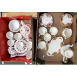 A Royal Albert Country Roses coffee set, with pot; together with a tea service,