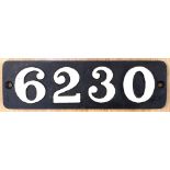Locomotive smoke box number plate cast from original patterns,