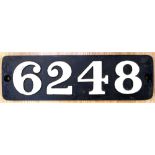 Locomotive smoke box number plate cast from original patterns,