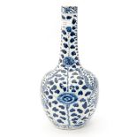Chinese blue and white 19th Century baluster vase