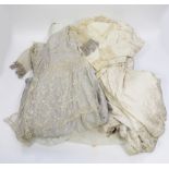 Made by Mosely Bros - Newcastle: a silk brocade wedding dress worn on the 19th April 1893 by