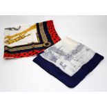 A Must De Cartier silk scarf depicting Panthere De Cartier,
