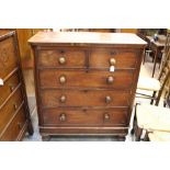 A Victorian mahogany chest of drawers,