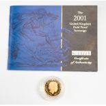 A Queen Elizabeth II 2001 Sovereign,