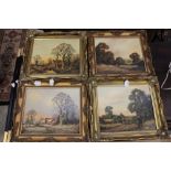 Vincent Selby (1919-2004), four oils on panel depicting country scenes 24 cm x 28 cm approx.