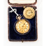 A 9ct gold, ladies open faced fob watch, circa 1900,