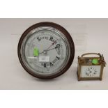 20th Century brass carriage clock,