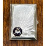 Masonic interest, an early George V silver gilt lined cigarette case,