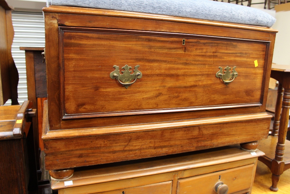 A Victorian mahogany Ottoman,