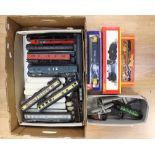 One box of assorted trains to include boxed and unboxed Hornby as well as a small quantity of