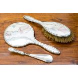 A George V silver part dressing table brush set, T H Hazelwood and Co, Birmingham 1911,