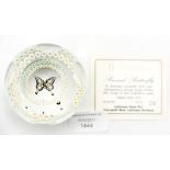 A Caithness limited edition 30/250 faceted paperweight 'Brocade Butterfly' 1988,