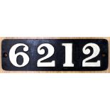 Locomotive smoke box number plate cast from original patterns,