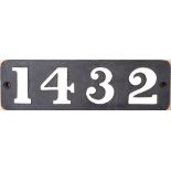 Locomotive smoke box number plate cast from original patterns,