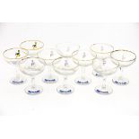 Ten Babycham glasses