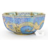 A Wedgwood Dragon lustre octagonal bowl