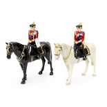Beswick limited edition trooping of the colour Queen on grey horse 507/1000 and Queen on black
