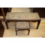 A collection of furniture comprising an Edwardian open armchair, a tripod wine table,