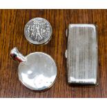 A ladies silver rouge case and mirror, Cohen and Charles, Chester 1919,