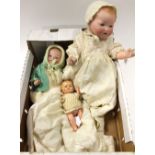 Two Armand Marseille dolls, porcelain head, composite bodies,