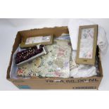 A collection of linen etc (1 box)