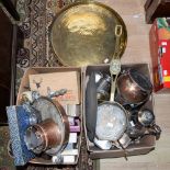 Metal ware various (2 boxes)