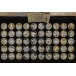 Masterpieces of Impressionism collection of 50 gold plated Silver Proof medals by Le Medaillier de