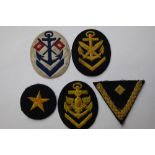 WW2 Third Reich Kreigsmarine trade/NCO's rank badges.
