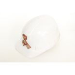 British Army Officers white plastic "Hard hat" safety helmet made by Safety Service Co Ltd.