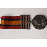 Queens South Africa Medal with Wittebergen, Transvaal and Cape Colony Clasps to 3355 Pte.