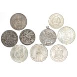 Brazil 2000 Reis 1865, Chile Silver Peso 1895, Italy 5 Lira 1871,