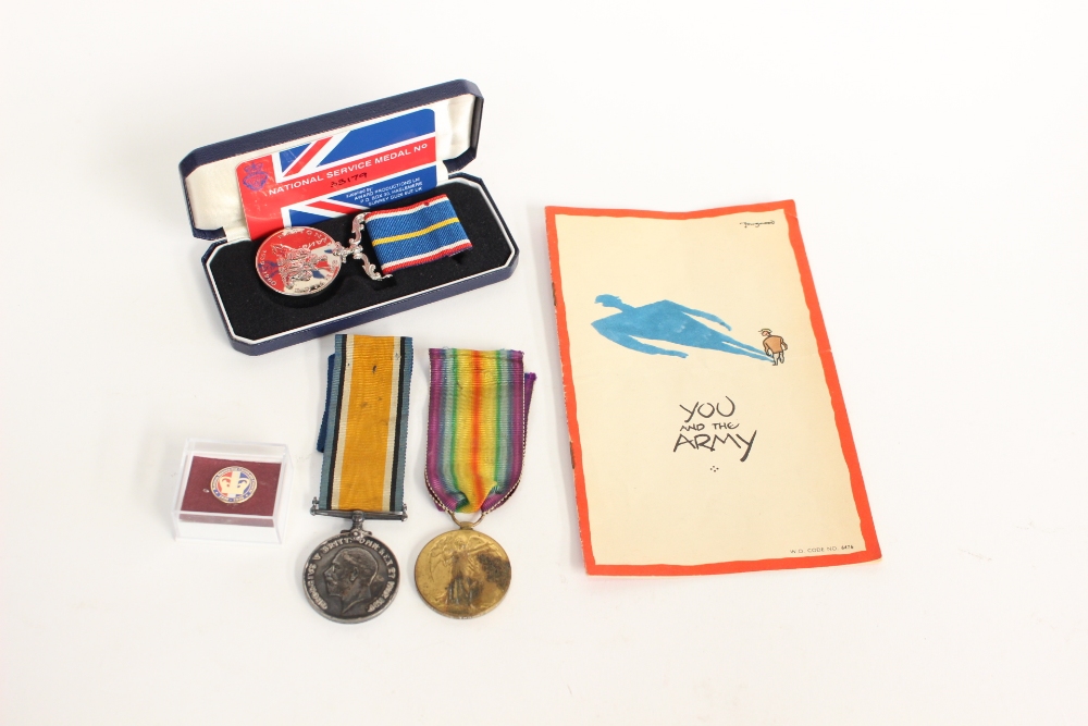 WW1 British War medal and Victory medal complete with original ribbons to 07829 PTE F.C Thompson A.