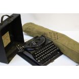 WW2 British Officers Remington Home Portable Typewriter.