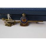 WW2 British Royal Army Ordnance Cope Sweetheart bar broach in 9 carat Gold. Kings Crown.