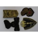 WW2 Italian Fascist cap badges, collar and sleeve badges.