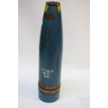 British Naval 4.5 inch artillery shell. Mk N 7. HE SUB GP. Unfired. INERT. Fuse cap in place.