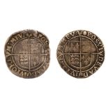 Elizabeth 1st Shillings 1560-61 mm Martlet, S2555, 1584-86 mm Escallop,