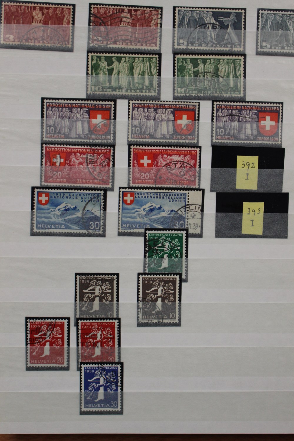 Stamps - Switzerland collection in three albums,