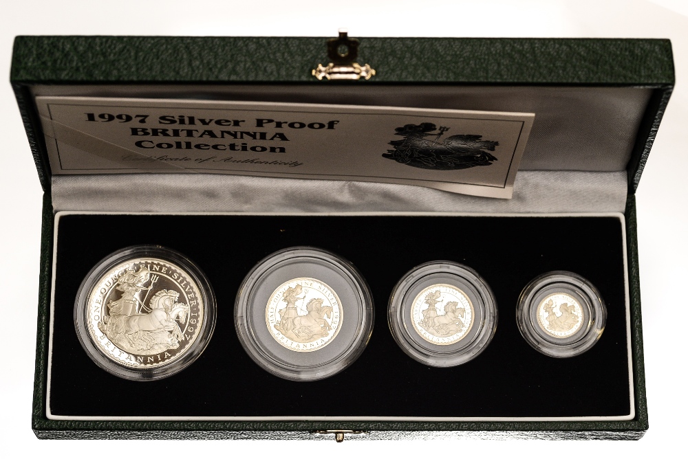 Silver Proof Britannia 4 coin collection, - Image 3 of 3