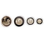 Silver Proof Britannia 4 coin collection,