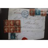 Great Britain collection of early GB covers and stamps on piece,