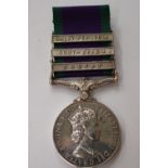 General Service Medal ERII with Malay Penninsular, South Arabia and Radfan clasps to Trp.