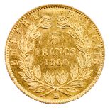 France Gold 5 Francs 1860