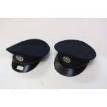 Pair of Israeli Police Officers blue service dress caps. Both size 57. One dated 2002.