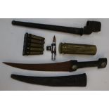 WW2 British No.4 Mark II Spike Bayonet and scabbard. Maker marked N67.