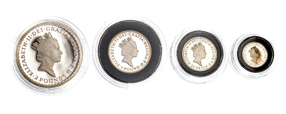 Silver Proof Britannia 4 coin collection, - Image 2 of 3