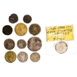 Charles 2nd Fourpence 1679, 1683, Threepence 1680, Twopence 1660-62 mm Crown, S3326,